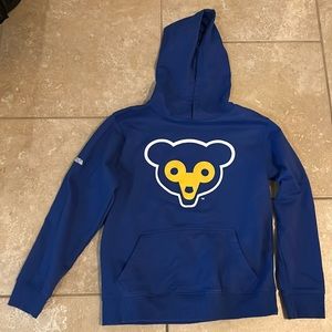 Cubs "Cubbie" Logo Hoodie Blue - Boys Size Large